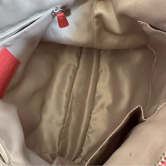 Coach Red Croc-Embossed Leather Shoulder Bag - Picture 7 of 11